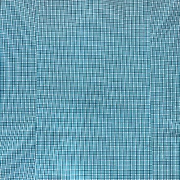 Vintage Lilly Pulitzer Women's LS Button-Up Shirt Size 12 Turquoise Plaid - Picture 6 of 6